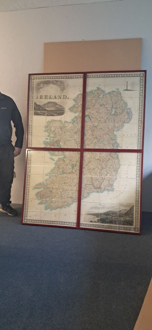 AN ORIGINAL 19TH CENTURY LARGE SCALE MAP OF IRELAND BY JAMES WYLD