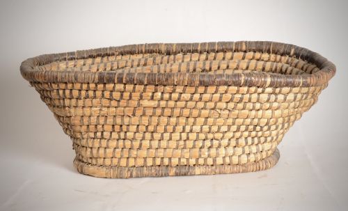 C19TH WELSH LIP WORK BASKET