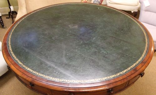 19THC MAHOGANY DRUM TABLE - ADDITIONAL PHOTO 2