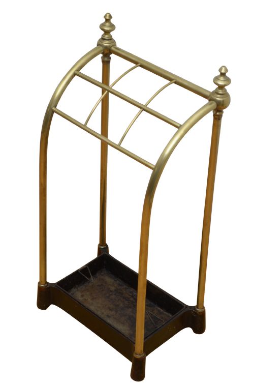 ENGLISH VICTORIAN BRASS WALKING STICK STAND UMBRELLA STAND