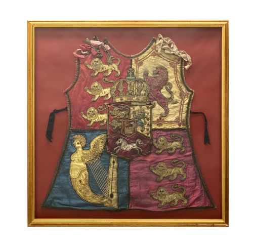 A FRAMED GEORGE IV ROYAL HERALD AT ARMS TUNIC