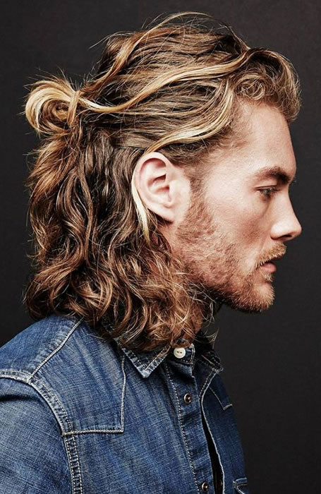 Bun Long Hairstyles For Men