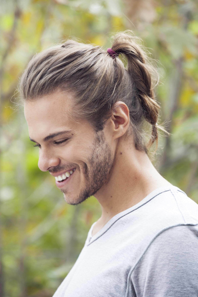 Pony Style Long Hairstyles For Men