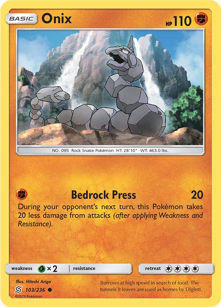 Serebii.net Pokémon Card Database - Unified Minds - #103 Onix image.