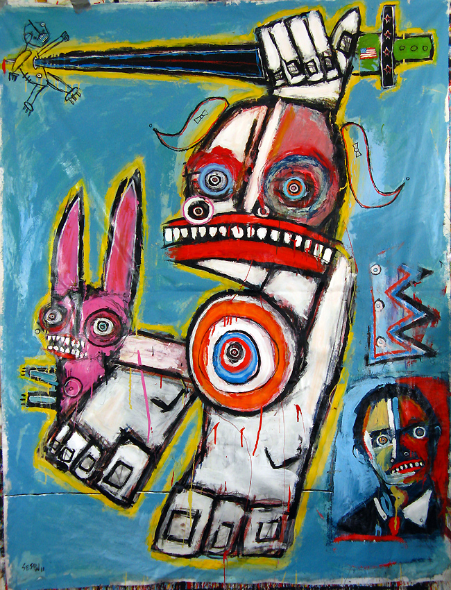 matt sesow brute naive paintings sesow