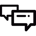 Message, Conversation, Social, speech bubble Black icon