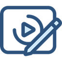 Clipboard, Multimedia, technology, editing, video player, Edit Video, Edit Tools, Video Edition, Video Editing DarkSlateBlue icon