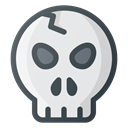 Broken, skull, scare Lavender icon