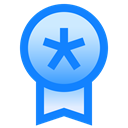 star, Favorite, medal, Badge, reward DodgerBlue icon