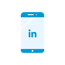 linkedin logo, phone, Logo, Iphone Black icon