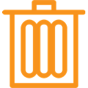 Trash, Bin, Dustbin, rubbish, asset, wate DarkOrange icon