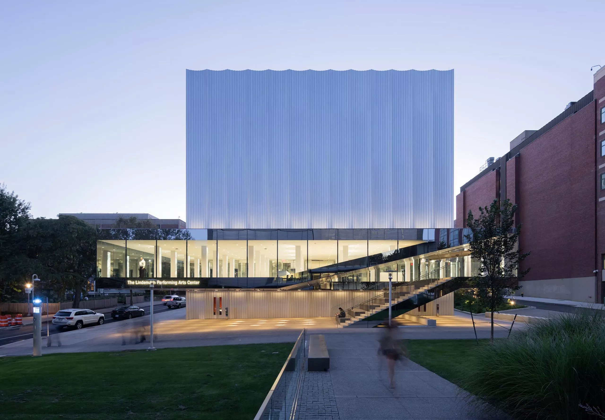 Street view of Lindemann Performing Arts Center