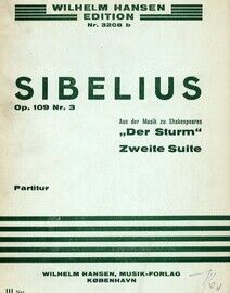 Aus der Musik zu Shakespears &quot;Der Strum&quot; - Zweite Suite fur kleines Orchester - Op. 109, No. 3 - Miniature Orchestra Score