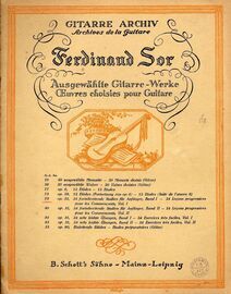 24 fortschreitende Studien fur Anfanger - Band I - Ausgewahlte Gitarre - Werke O&#039;Euvres choisies pour Guitare - Guitar Archiv Series No. 79 - Op. 31