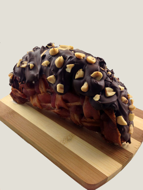 Bacon weave choco taco