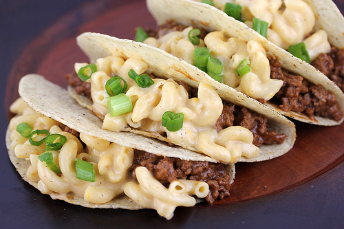 Mac and cheese tacos