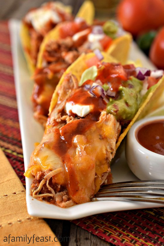 pulled chicken tacos