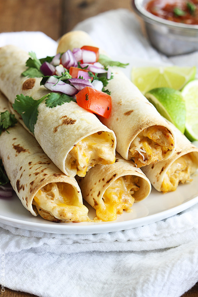 Slow cooker cream cheese taquitos