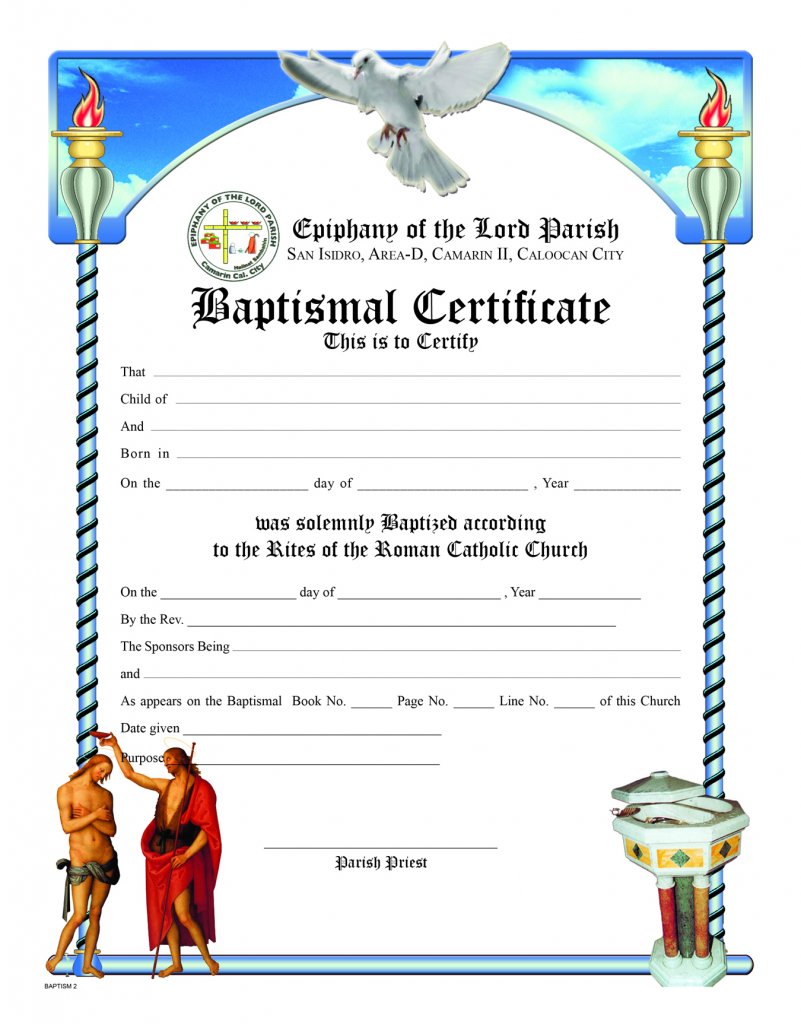 Baptismal Certificate Catholic - prntbl.concejomunicipaldechinu.gov.co