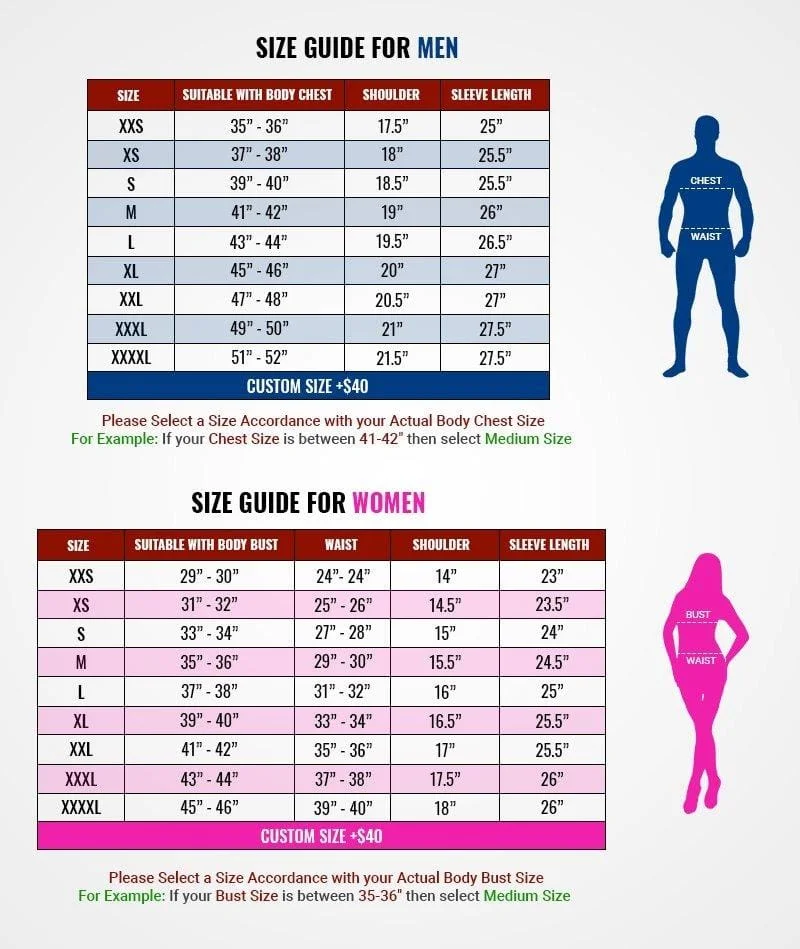 Shoplectic Sizing Chart