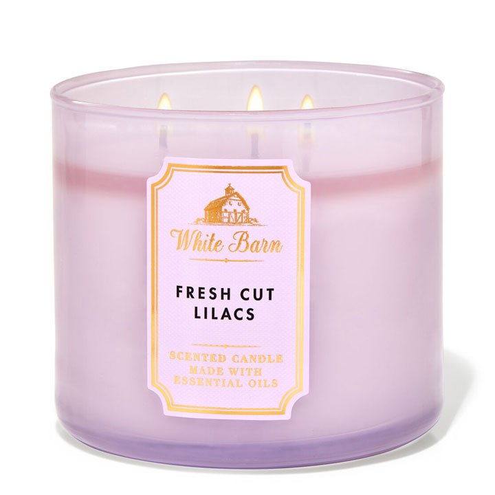 Nến thơm Bath & Body Works White Barn Fresh Cut Lilacs, 411g