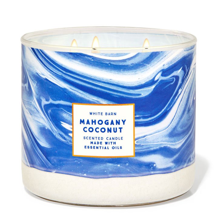 Nến thơm Bath & Body Works White Barn Mahogany Coconut, 411g