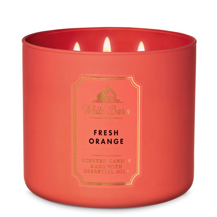 Nến thơm Bath & Body Works White Barn Fresh Orange, 411g