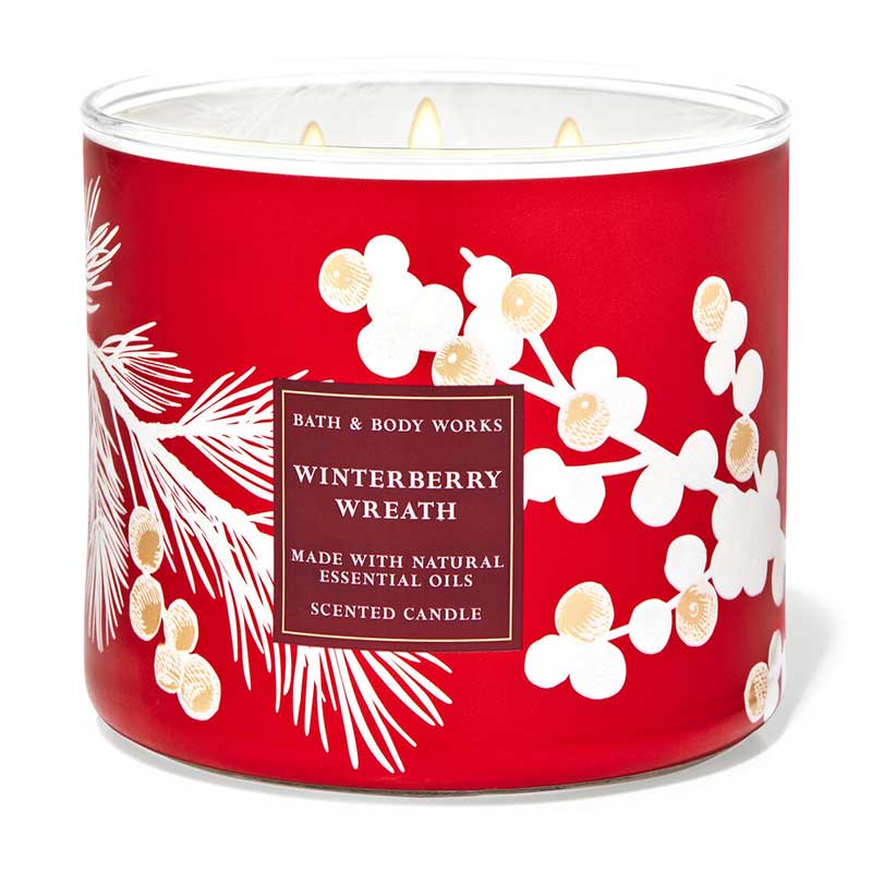 Nến thơm Bath & Body Works Winterberry Wreath, 411g