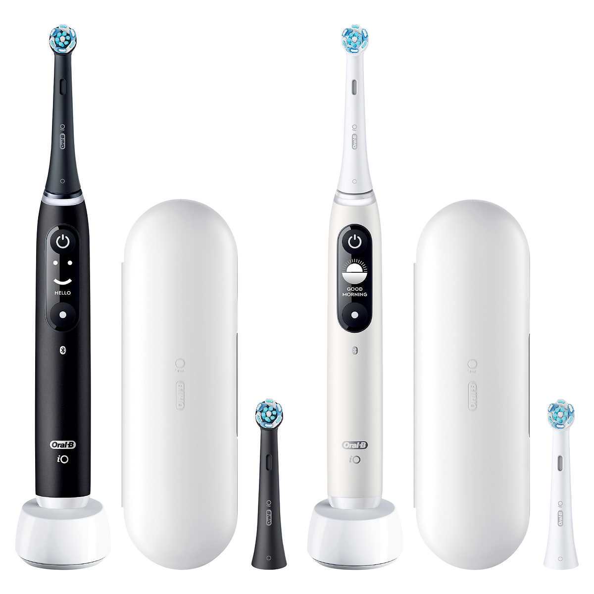 Bộ 2 bàn chải máy Oral-B iO Ultimate Clean, Black Lava/White Alabaster