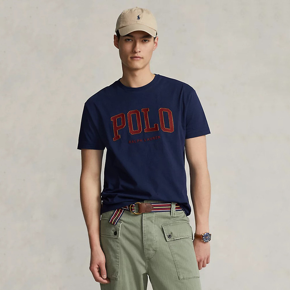 Áo Polo Ralph Lauren Classic Fit Graphic Polo Applique - Navy, Size S