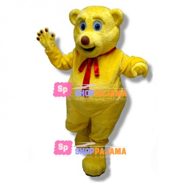 Adorable Yellow Bear Mascot Costume For Holiday Party