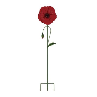 Metal Red Poppy 42in