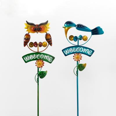 Gerson Owl & Bird Spinner Garden Stake 36in