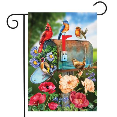 Briarwood Lane Birds and Mailbox Garden Flag