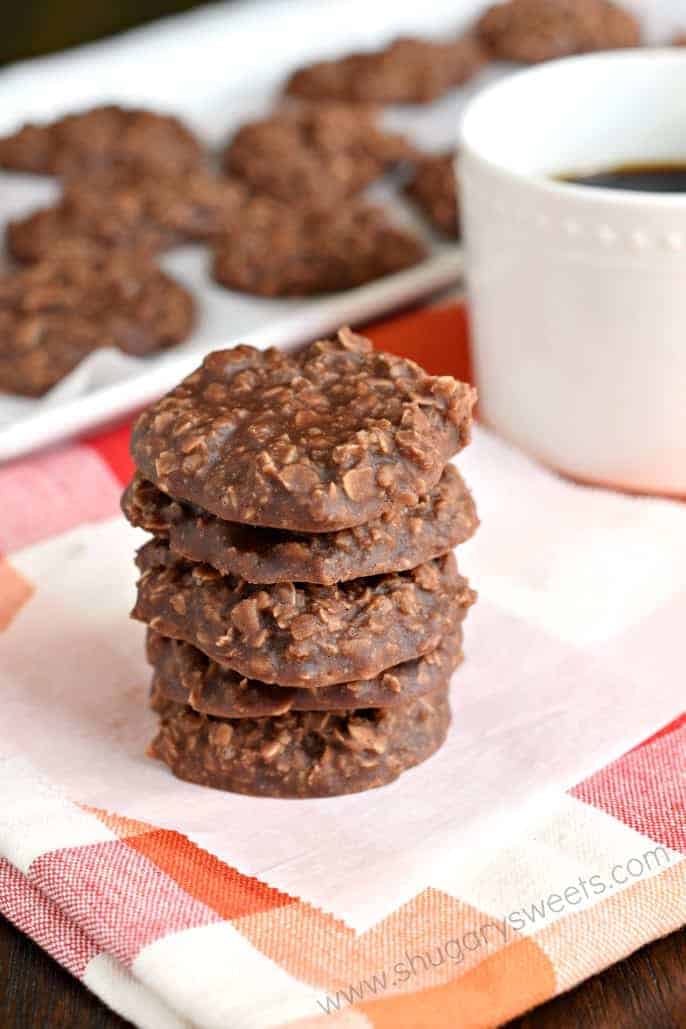 No Bake Chocolate Oatmeal Cookies