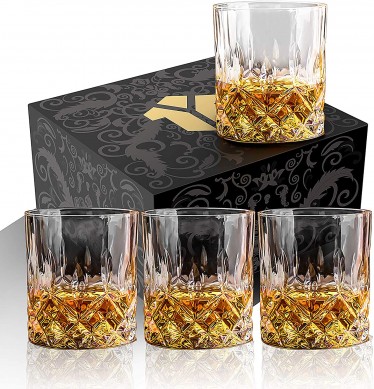 wholesale whiskey glasses old fashion wine glasses gift set by elegant gift box