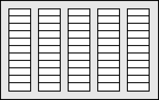 Wide outdoor Bahama shutter with 4 vertical sub stiles.