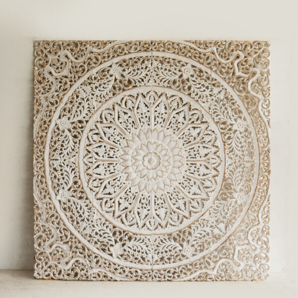 Mandala pattern bed headboard