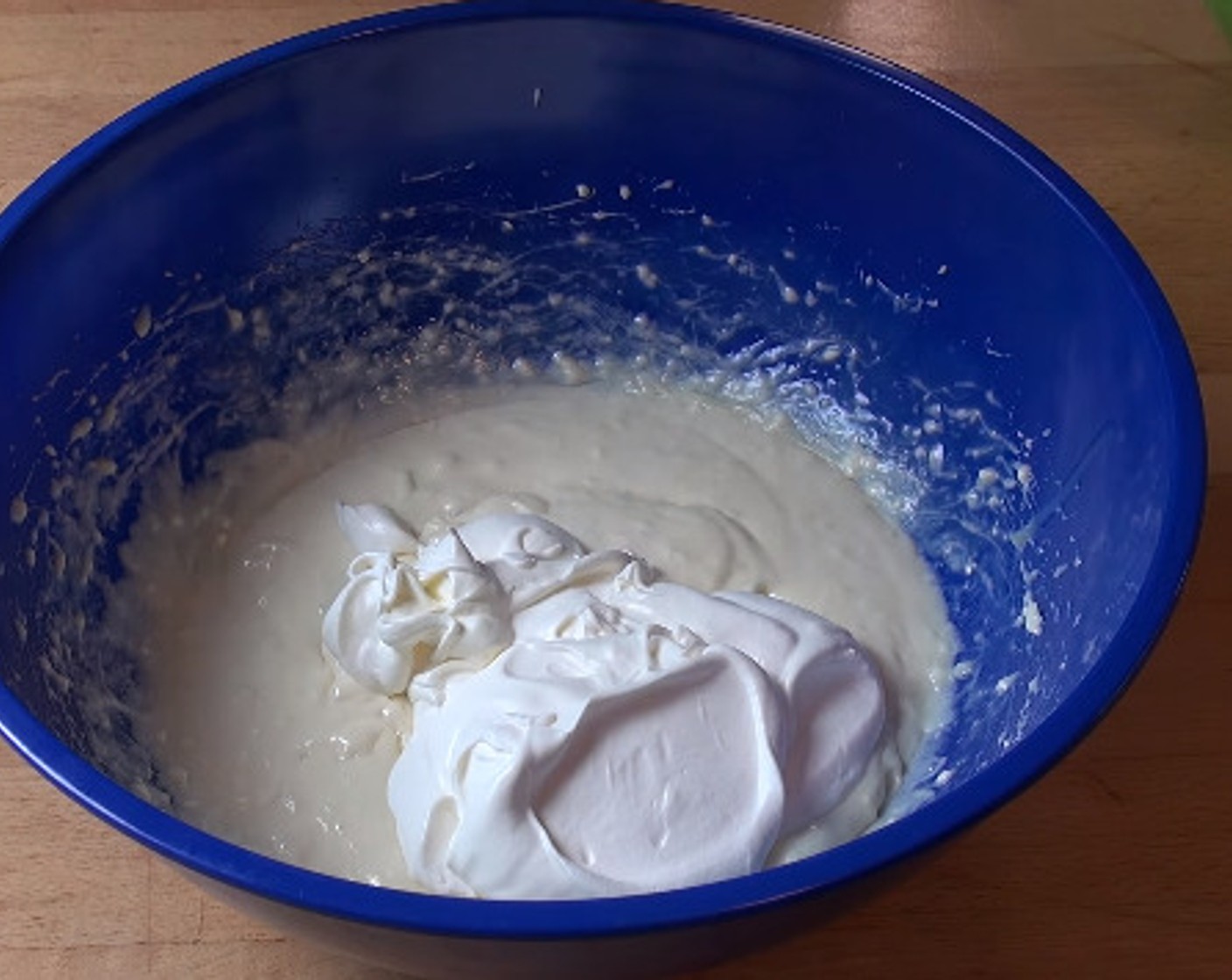 step 3 In another bowl, add the rest of the Kemps Heavy Whipping Cream (1/2 cup) and beat with a hand mixer until soft peaks form. Add the whipped cream to the chocolate mixture.