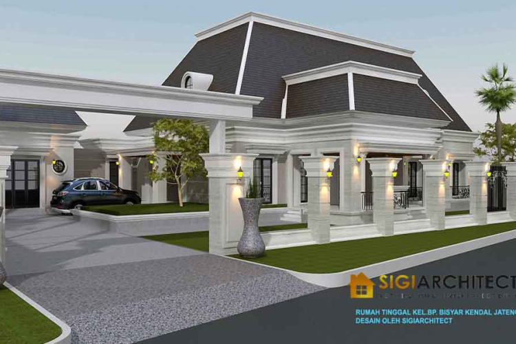 Rumah American Style 1 Lantai Desain Klasik Modern 500 M2