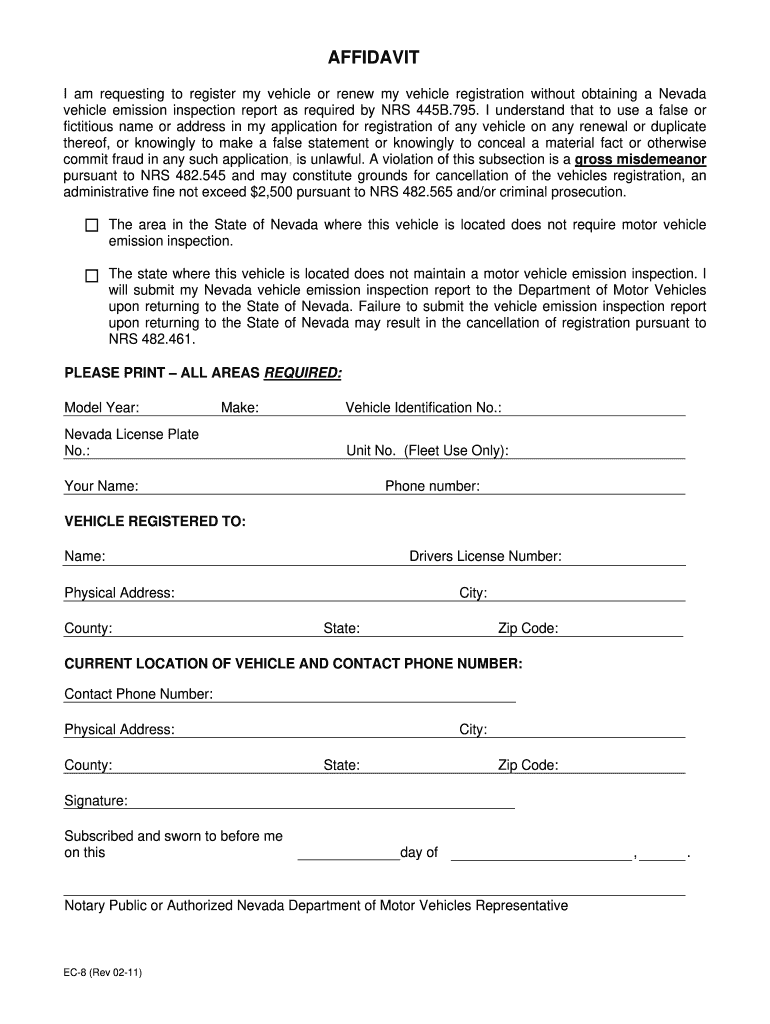 Emission Control for Residency Form - Fill Out and Sign Printable PDF ...