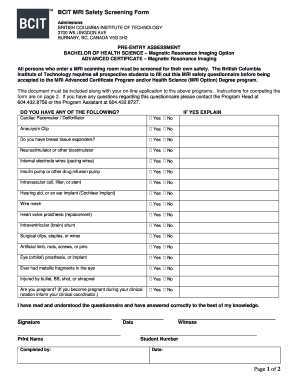 Mri Screening Form for Employees - Fill Out and Sign Printable PDF ...