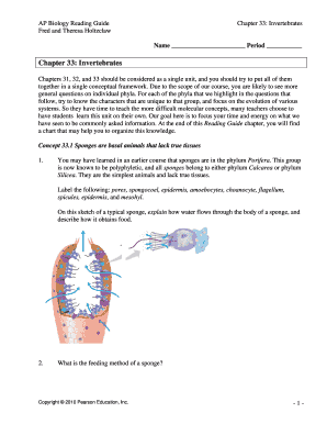 Ap Biology Chapter 33 Reading Guide Answers Form - Fill Out and Sign ...