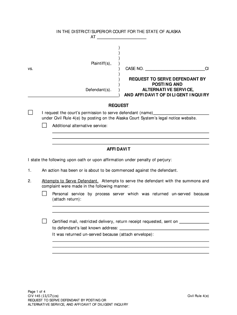  Alaska Civ 145 Form 2017-2025