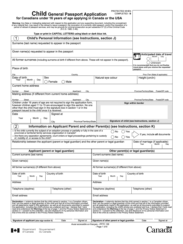 New Passport Forms For Child Fillable - Printable Forms Free Online