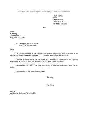 Re Zoning Ordinance Violation Form - Fill Out and Sign Printable PDF ...