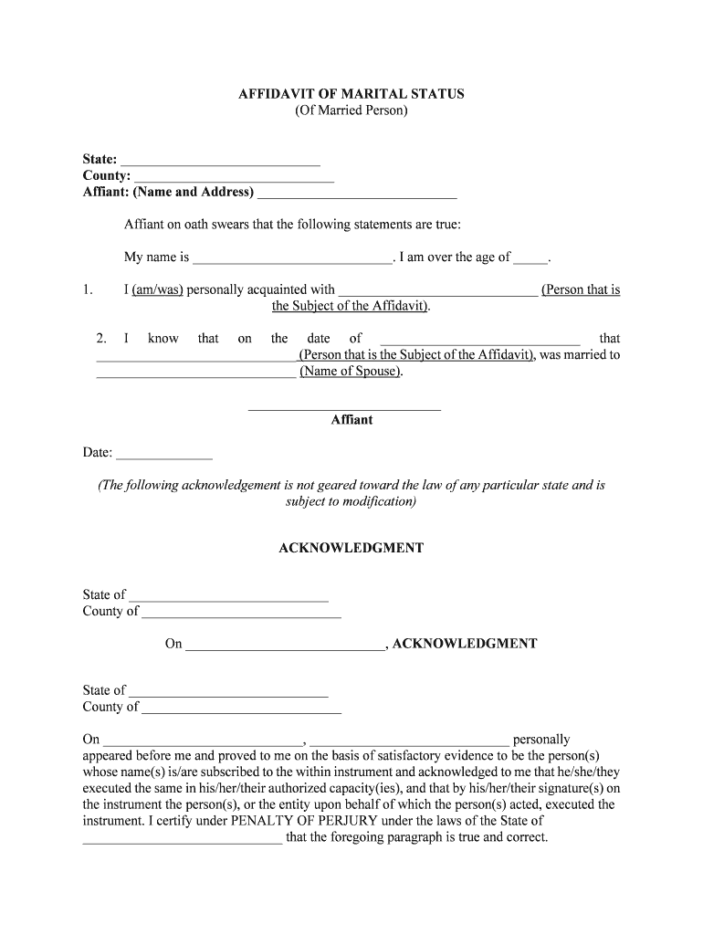 Affidavit Example