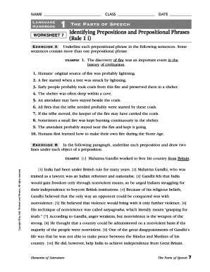 Identifying Prepositions and Prepositional Phrases Rule 1 I Coamed Form ...