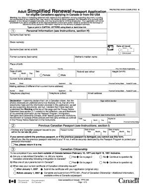 Passport Renewal Form Canada Fill Out And Sign Printable Pdf Template ...