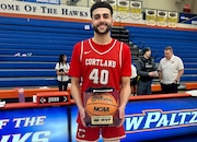 Cortland's Kendall Arcuri shot a sizzling 52 percent from the field in three SUNYAC Tournament games en route to MVP honors following the Red Dragons' championship win on Saturday. (Courtesy of Sahinaz Arcuri)